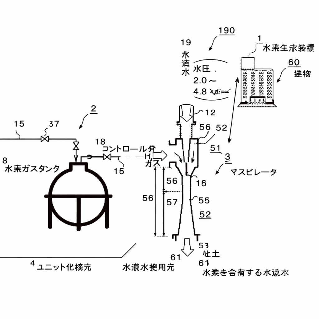 (4) 水素を含有する水道水の水道水供給システム